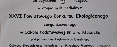 XXVI POWIATOWY KONKURS EKOLOGICZNY